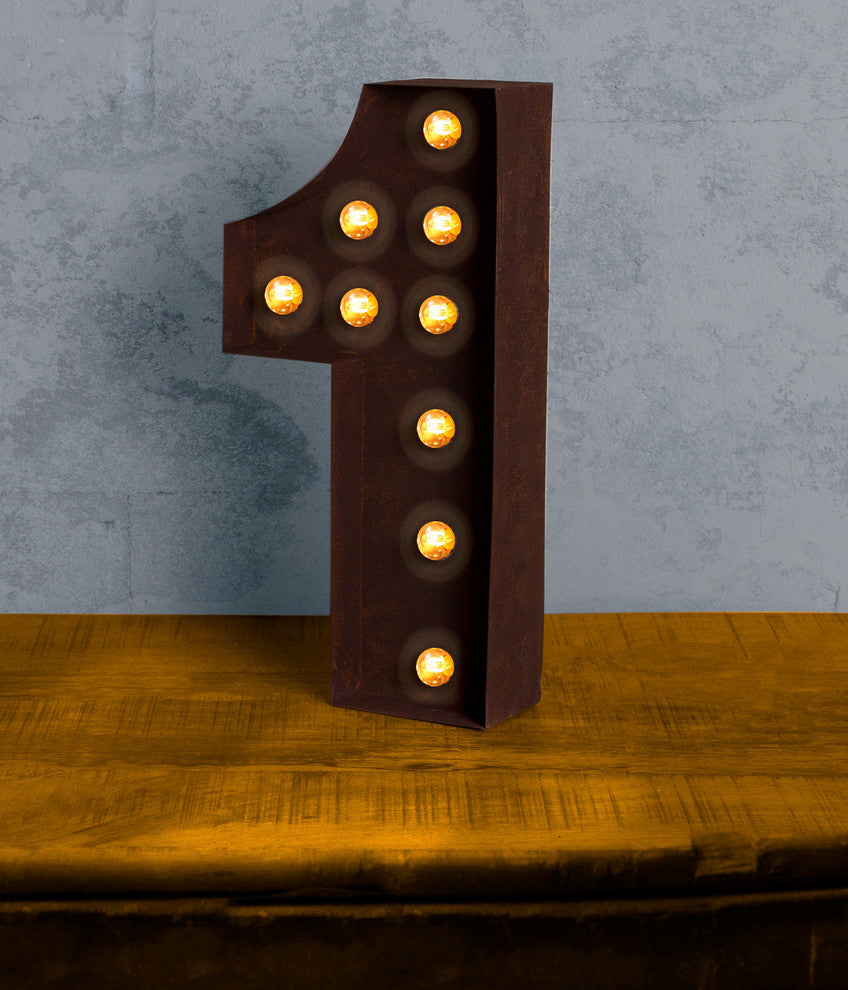 Vintage Retro Lights and Signs Number "1"