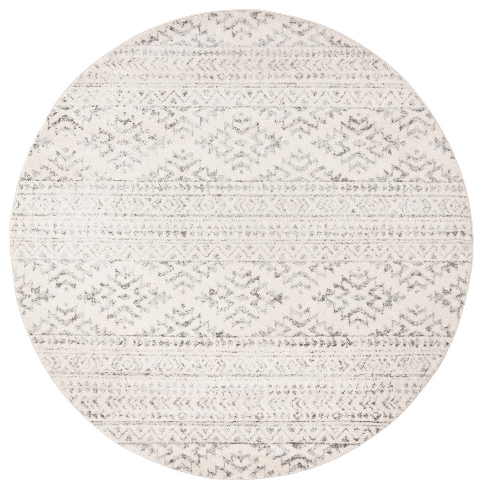 Safavieh Tulum Tul272A Southwestern Rug, Ivory and Gray, 5'3"x7'6"