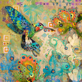 "Hummingbirds" Painting Print on Wrapped Canvas
