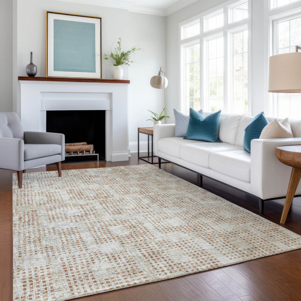 Premium Machine Washable Mayfield AMF33 Spice 9' x 12' Rug