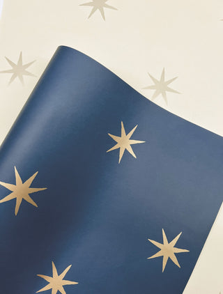 Wicker & Metallic Glint Star Splendor Peel & Stick Wallpaper