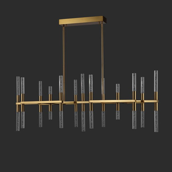 Safavieh Couture Evaria Acrylic Tube Chandelier, Gold