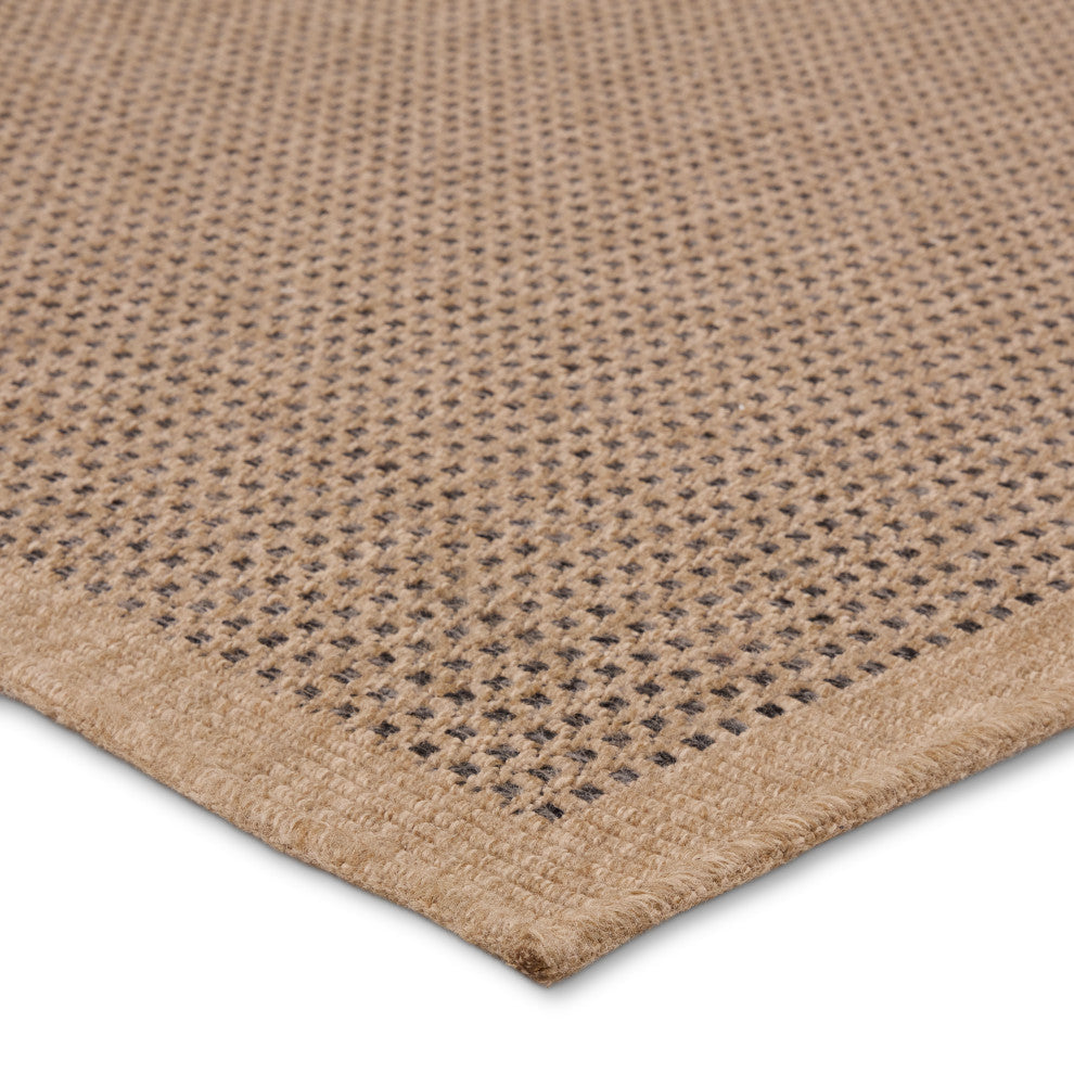 Vibe Kidal Indoor/Outdoor Solid Brown/Black Area Rug 4'X6'