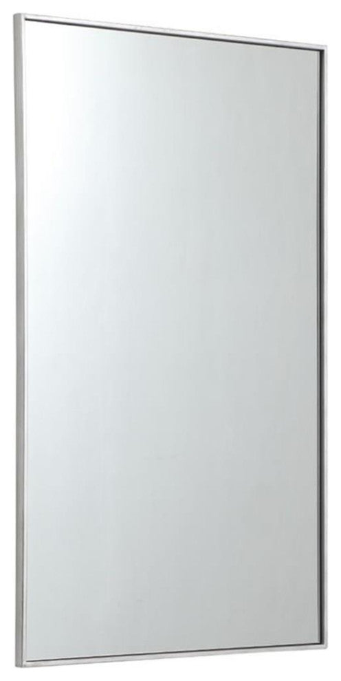 Elegant Decor Eternity 48" x 30" Contemporary Metal Frame Mirror in Silver