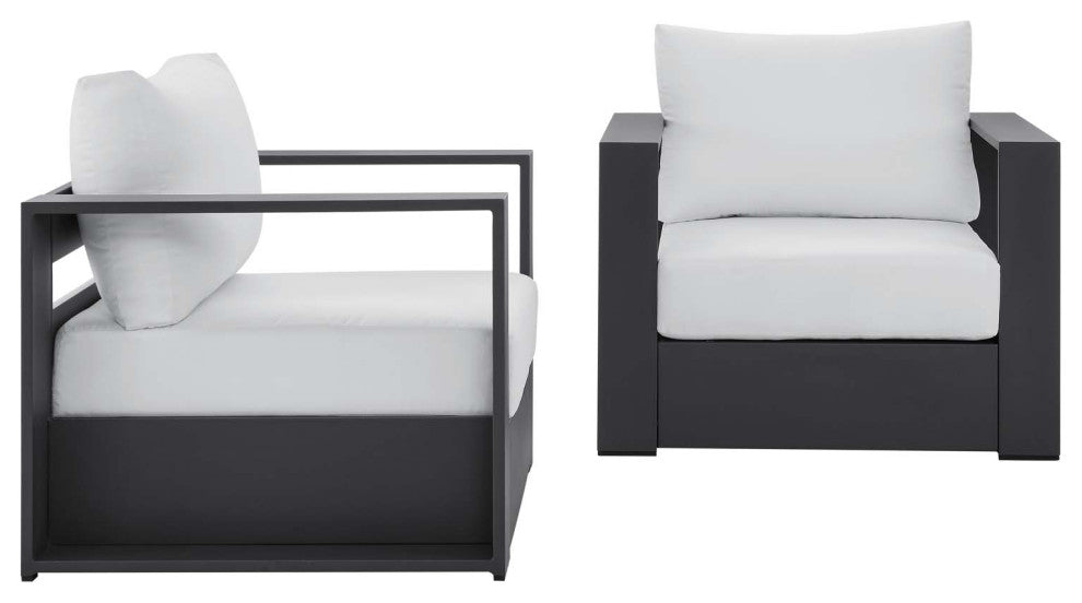 Modway Tahoe outdoor Patio Powder-Coated Aluminum 2-Piece Armchair Set