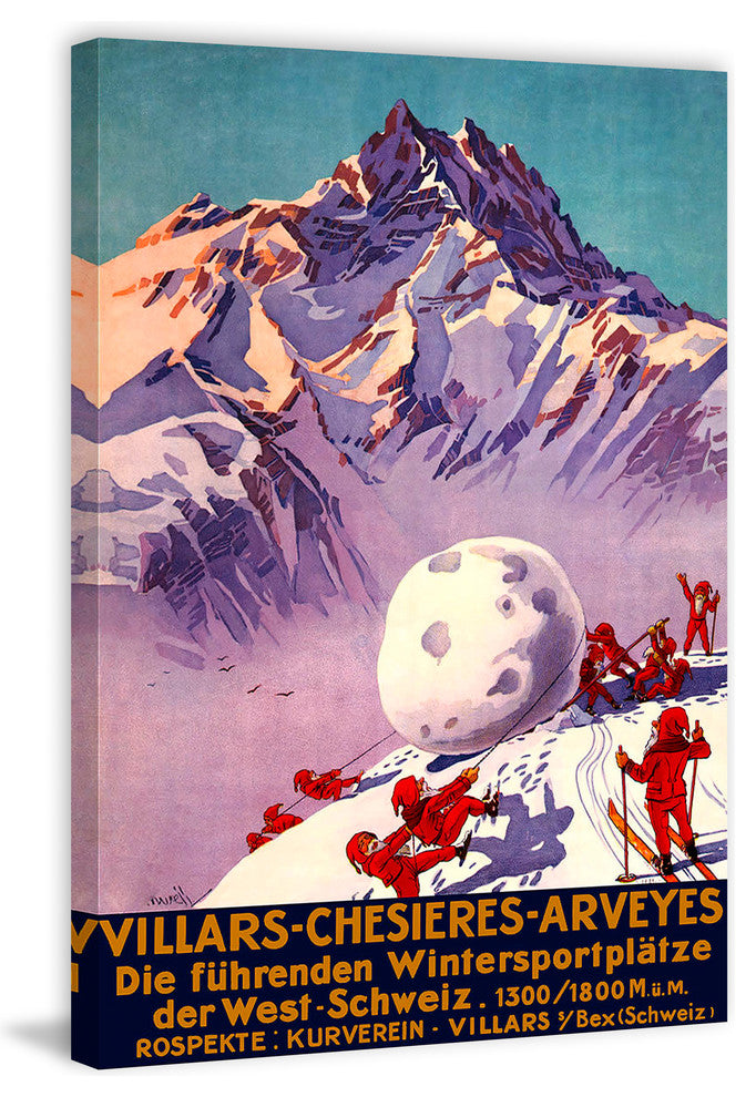 "Villars" Painting Print on Wrapped Canvas, 12"x18"