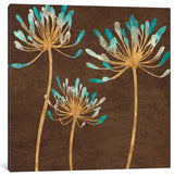 "Teal Bloom I" by Erin Lange, Canvas Print, 26"x26"