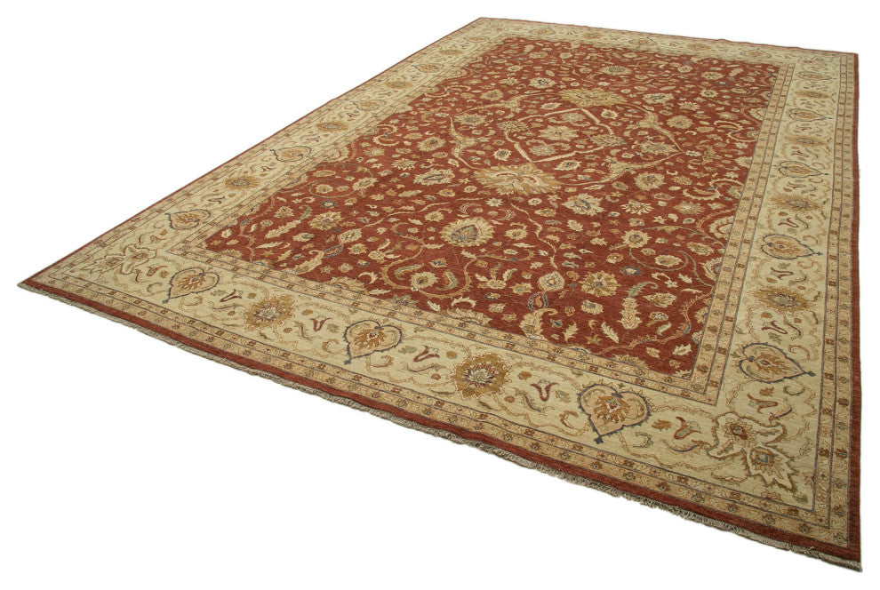 Rug N Carpet - Handwoven Oriental 12' 2" x 18' 1" Large Oushak Area Rug
