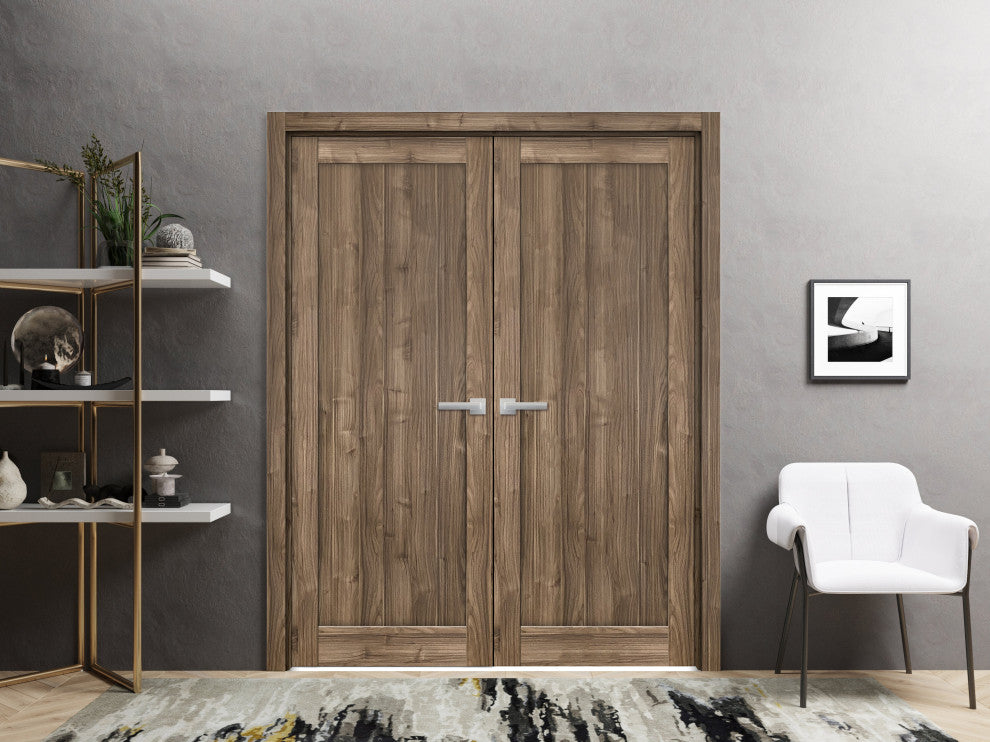 Slab Barn Door Panel 24 x 96 | Quadro 4111 Walnut