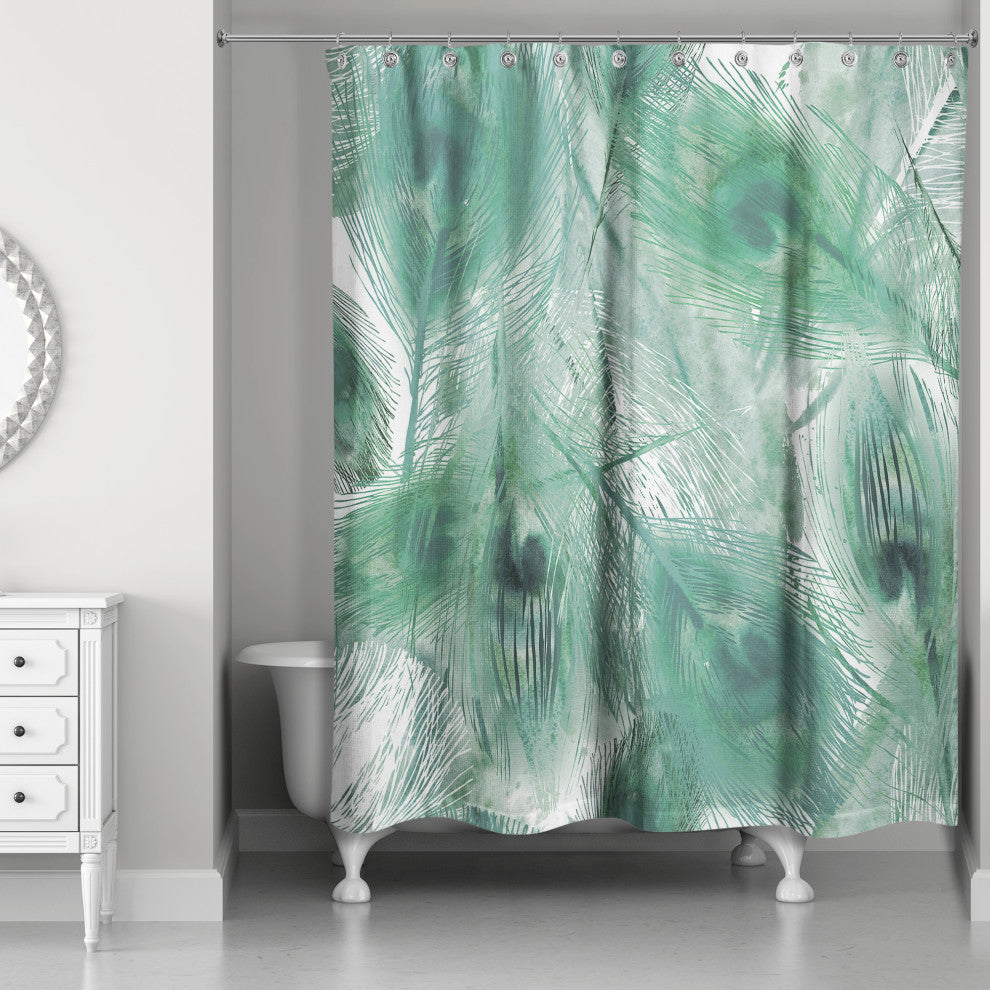 Peacock Feathers 2 71x74 Shower Curtain