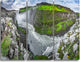 "Green Mountains With Waterfall" Metal Wall Art, 3 Panels, 36"x28"