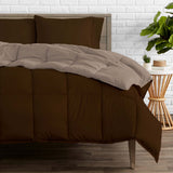 Bare Home Reversible Bed-in-a-Bag, Cocoa/Taupe, Cocoa, King