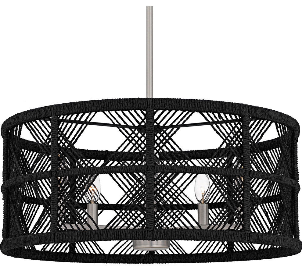 Quoizel AXF2822 Axford 5 Light 22"W Taper Candle Pendant / - Matte Black