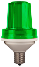 E17 Base 1W Green LED Green Lens 180 Flash / Minute