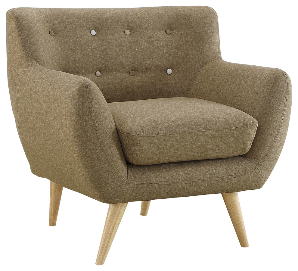 Modern Urban Contemporary Living Room 2-Piece Set, Brown Fabric