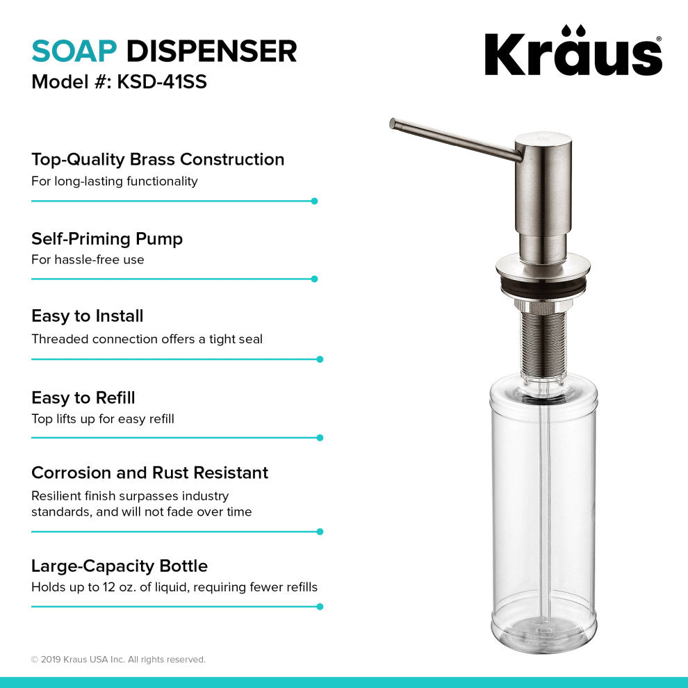 Soap Dispenser, Stainless Steel