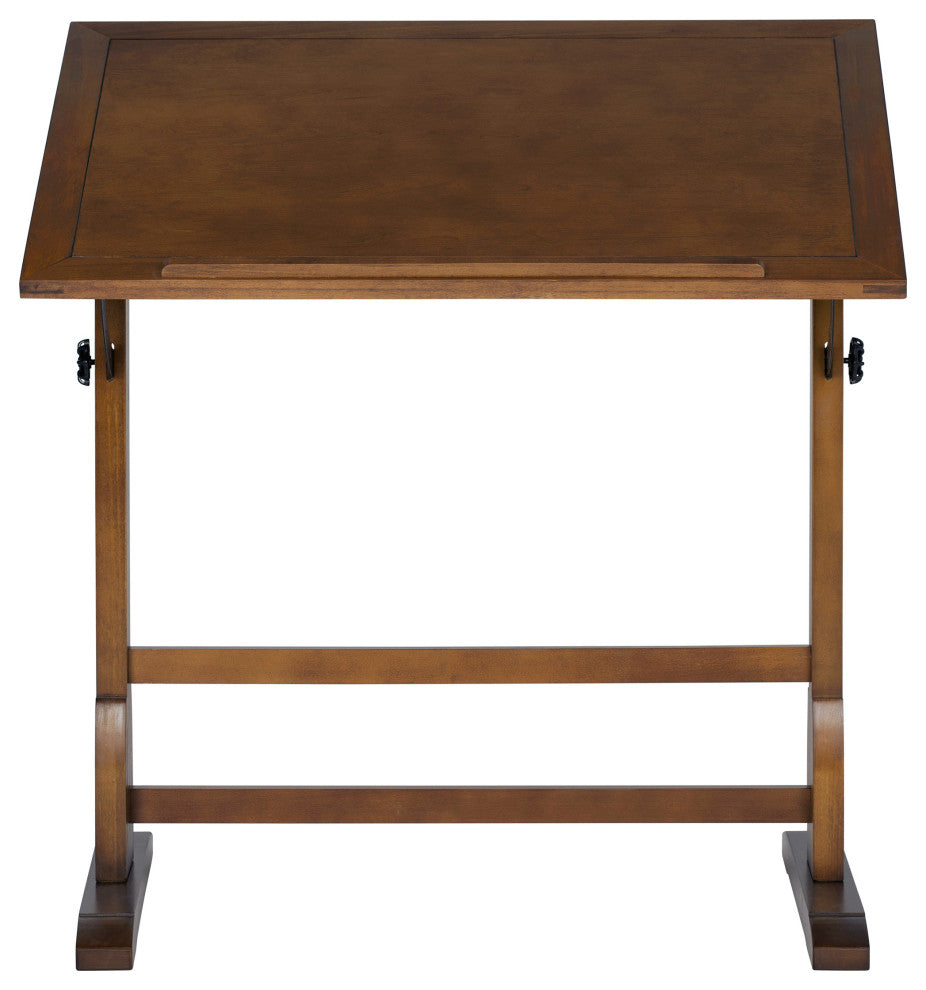 Vintage Drafting Table, Rustic Oak, Rustic Oak, 36"