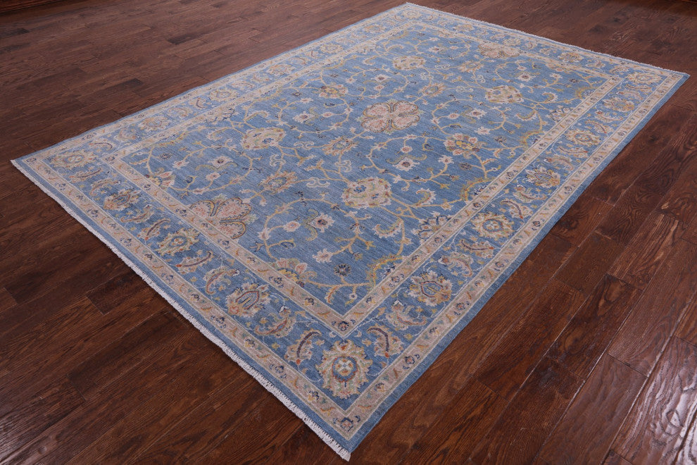 Hand-Knotted Persian Tabriz Wool Rug 6' 8" X 9' 8" Q10409