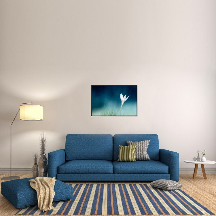 "Lonely" Framed Canvas Giclee by Doris Reindl, 37x25"