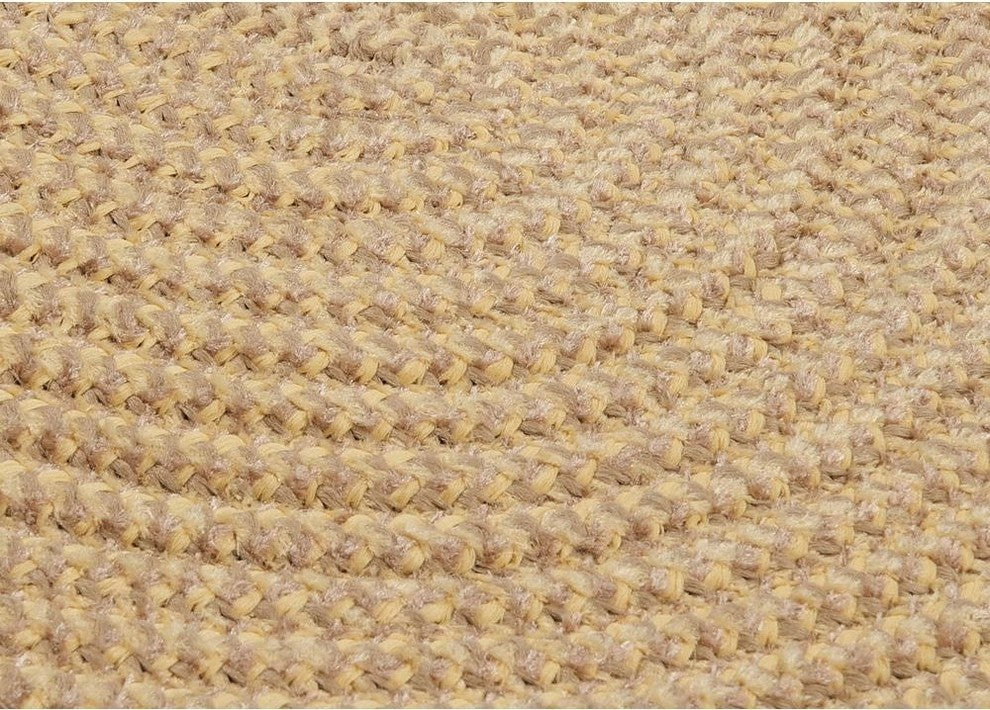 Softex Check CX13 Pale Banana Check Traditional Area Rug, Round 6'x6'