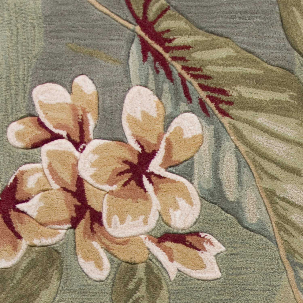 HomeRoots 8' x 10' 6" Polyester Blue or Sage Area Rug
