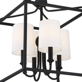 Libby Langdon for Crystorama Sylvan 4 Light Black Forged Chandelier