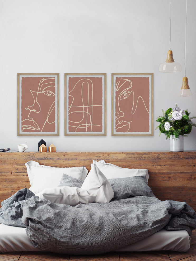 Faces of Nobody Triptych, Set of 3, 20x30 Panels