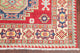 Kazak Oriental Traditional Hand Made Pakistani Area Rug, Red, 4'11"x3'5