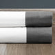 Fresh Popcorn and Millstone Grey Vertical Colorblock Panama Fabric Sample, 4Wx4L