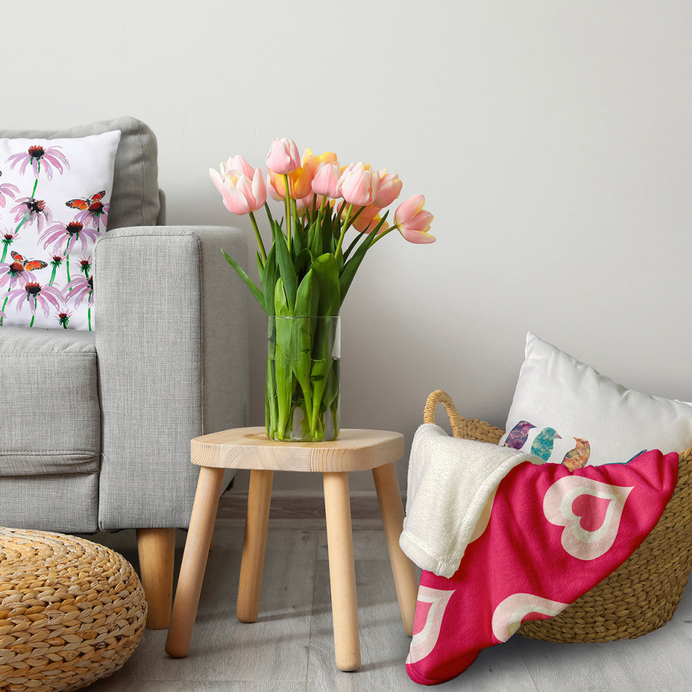 30 x 40 in Burnin' Love Valentine's Throw Blanket, Pink