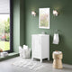 Ove Decors Kansas 18" Single Sink Vanity With Countertop, White, 18 in.