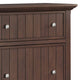 Acadian Solid Wood Entryway Shoe Storage Cabinet, Brunette Brown