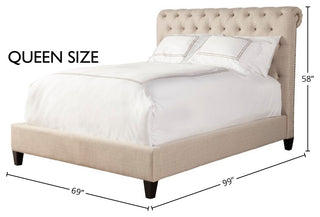 Parker Living Sleep Cameron Bed, Downy Natural, Queen