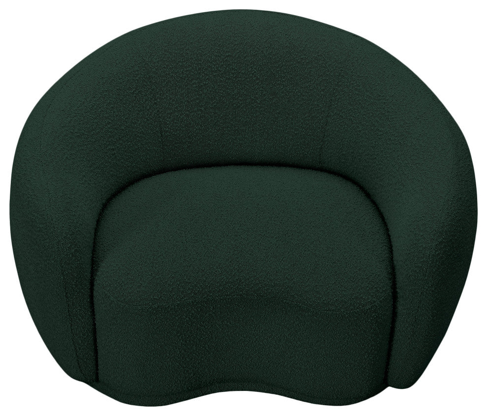 Hyde Boucle Fabric Upholstered, Green, Chair