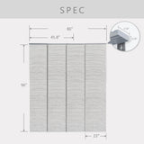 Adjustable Sliding Panel Track Blind 45.8"-86" W x 96" L, Classic, Marble