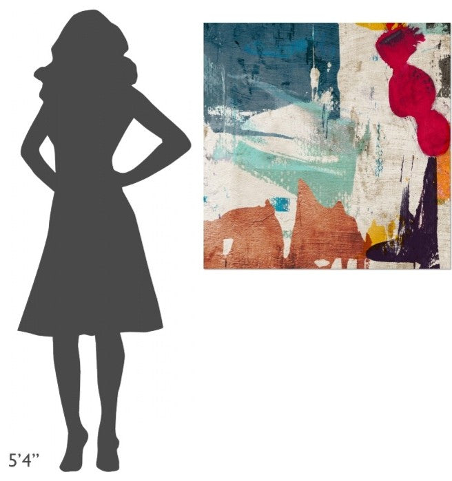 "Colors Royale I" Stretched Canvas Giclee by Anne Munson, 36x36"