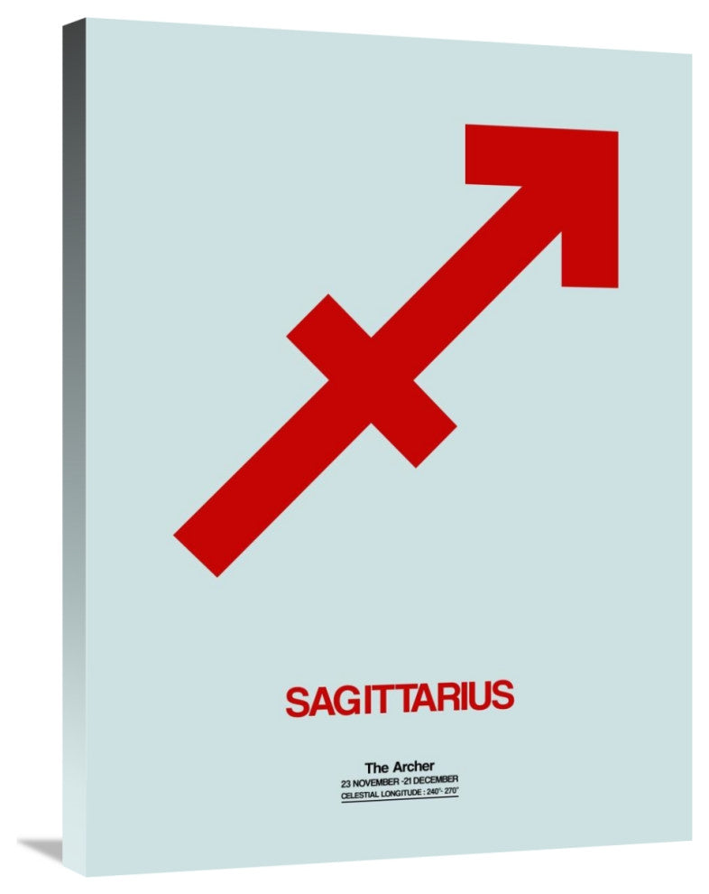 "Sagittarius Zodiac Sign Red" Fine Art Print