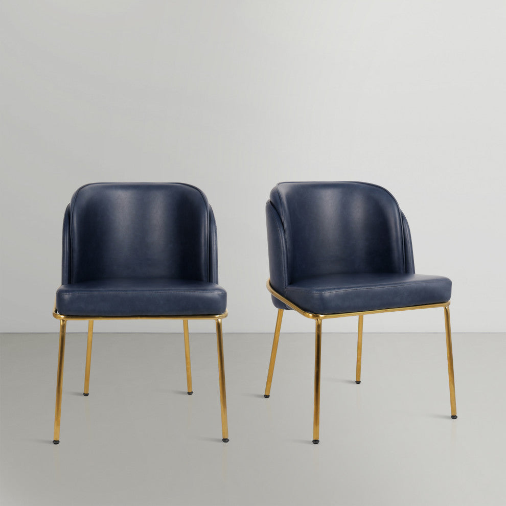 Jagger Upholstered Dining Chair, Navy, Set of 2