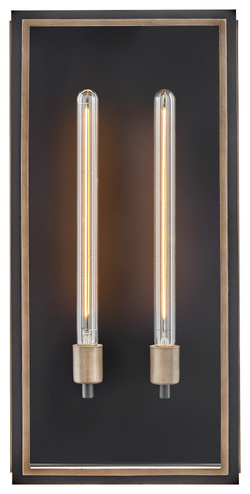 Hinkley Shaw Large Wall Mount Lantern, Black