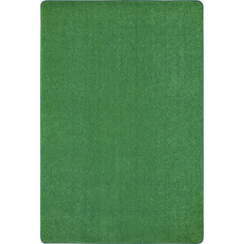 Just Kidding 12' X 7'6" Area Rug, Color Grass Green