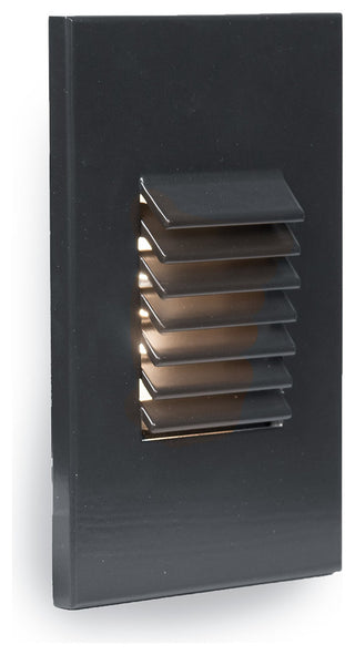 LED Vertical Louvered Step and Wall Light, Black