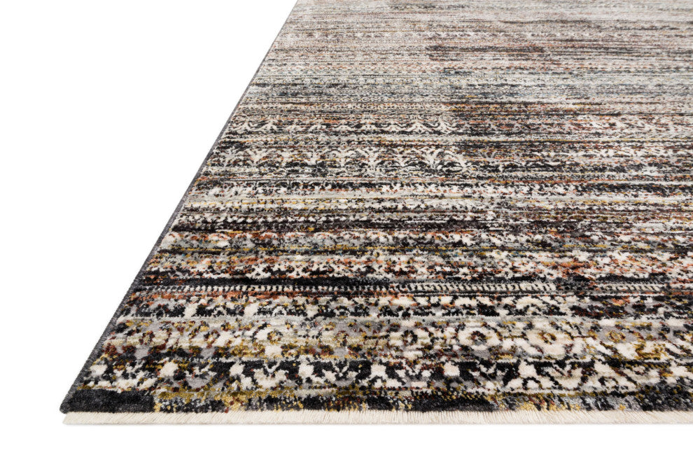 Viscose Polyester Theia Area Rug, Gray/Multi, 7'10"x7'10" Round