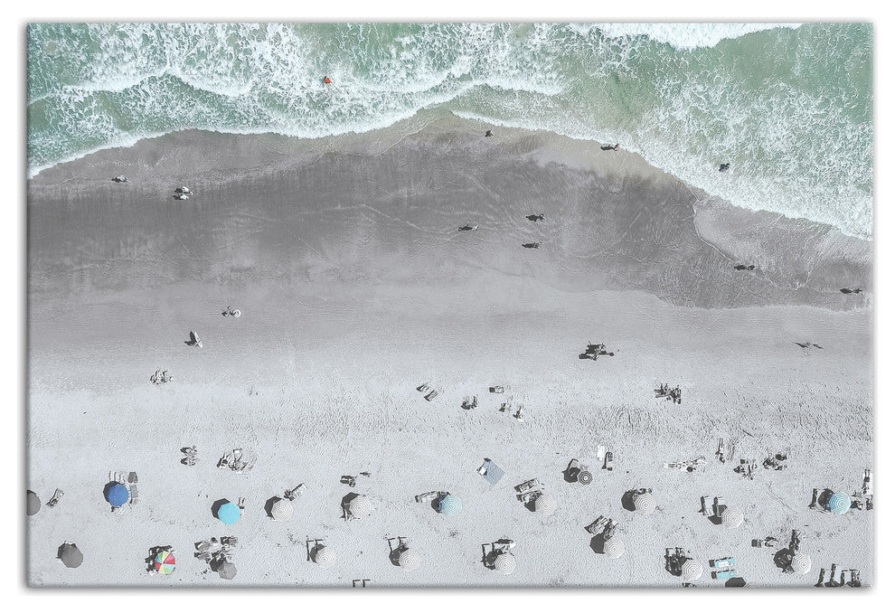Aerial Beach Photo 24x36 Canvas Wall Art