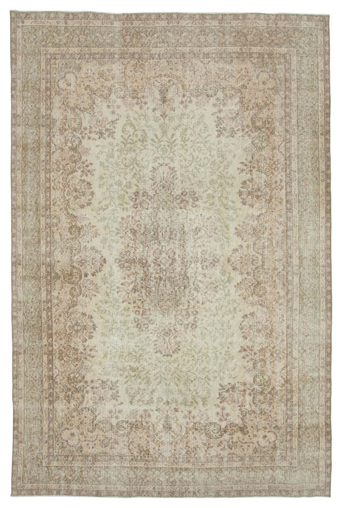 Vintage Turkish Hand-Knotted Rug 7' x 10' 8", 84 in. x 128 in.