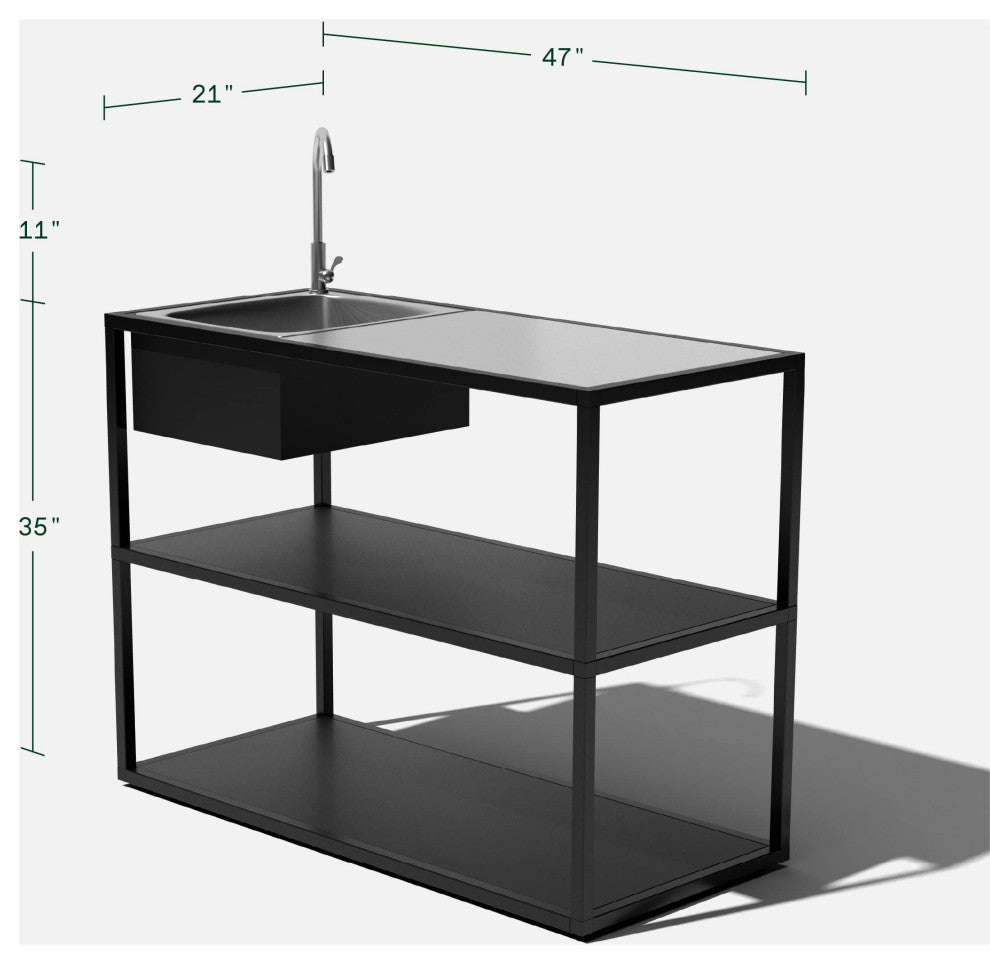Outdoor Kitchen Series Counter Sink - Stainless Steel