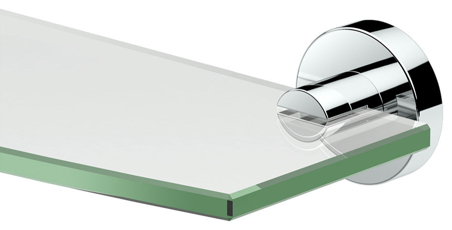 Glam Glass Shelf, Chrome