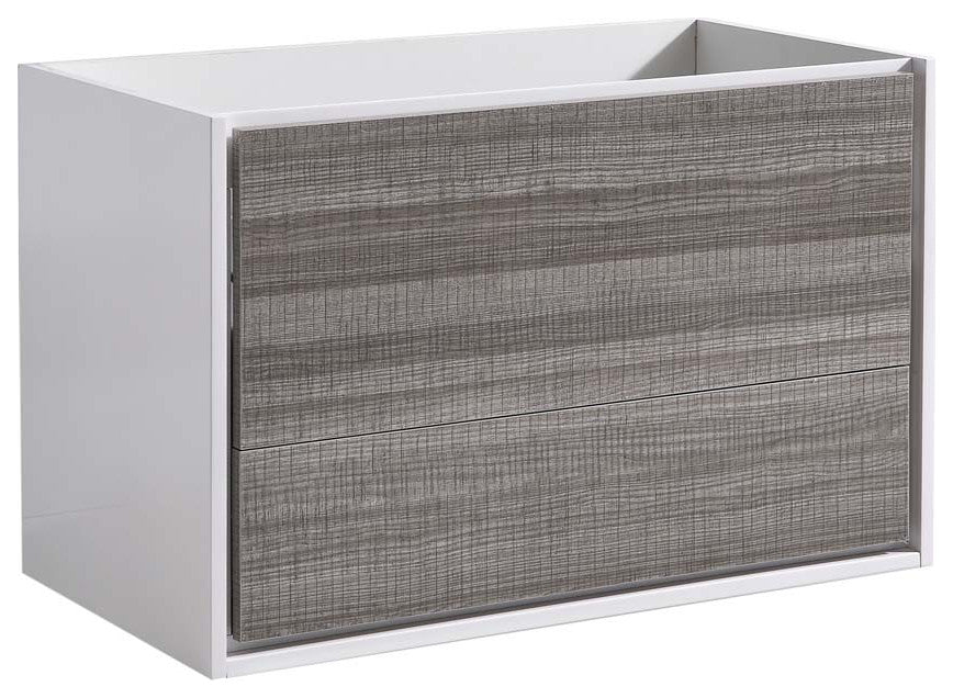 Fresca Catania 36" Gloss Ash Gray Wall Hung Cabinet