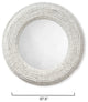 Strand Wood Beaded Round Mirror, Natural, White