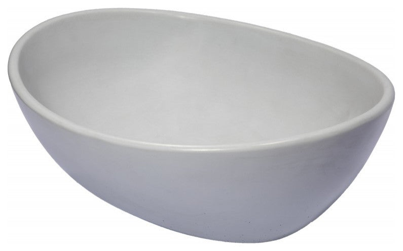 Eden Bath EB_N012LG Oval Concrete Vessel Sink - Light Earthen Gray