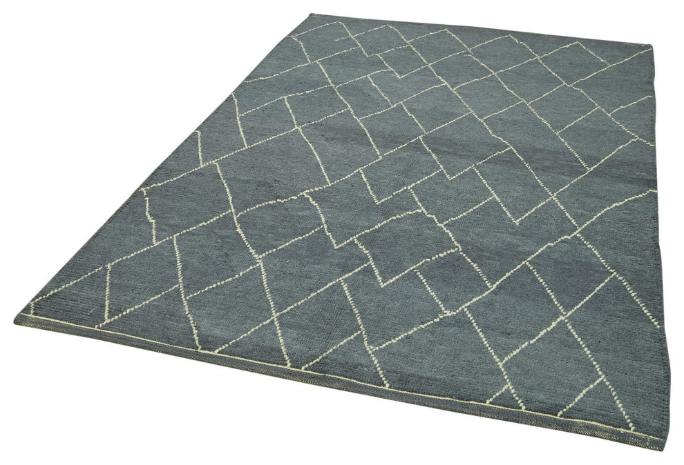 Rug N Carpet - Handmade Unique 5' 4'' x 7' 9'' Moroccan Area Rug